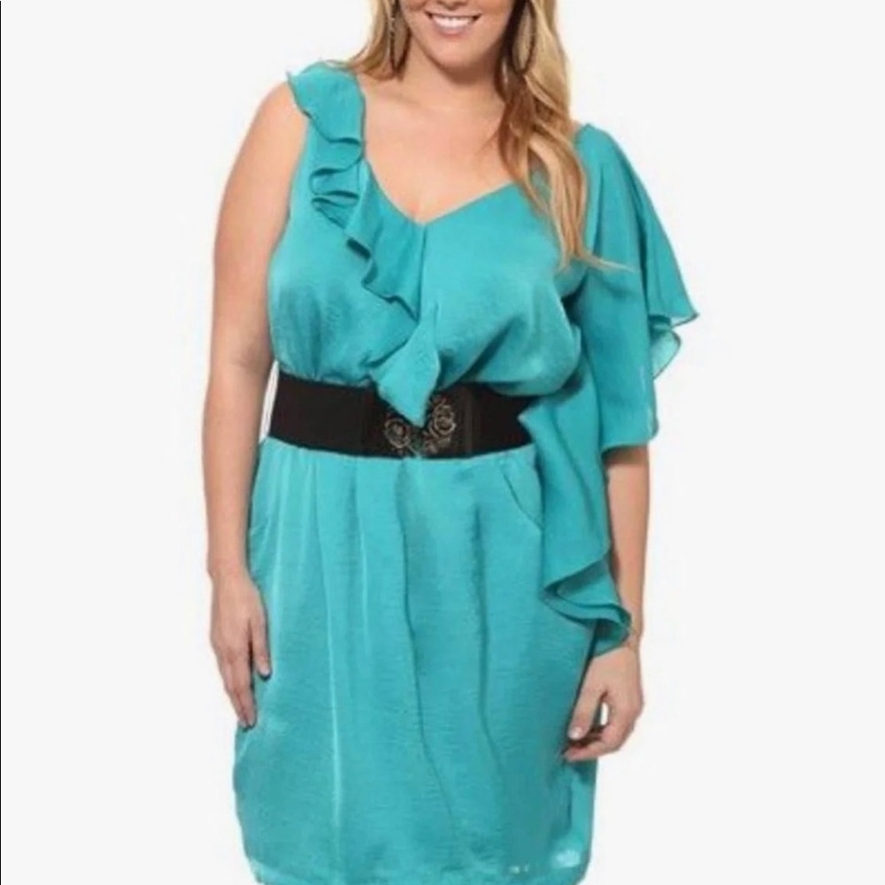 Torrid Aqua Belted Dress